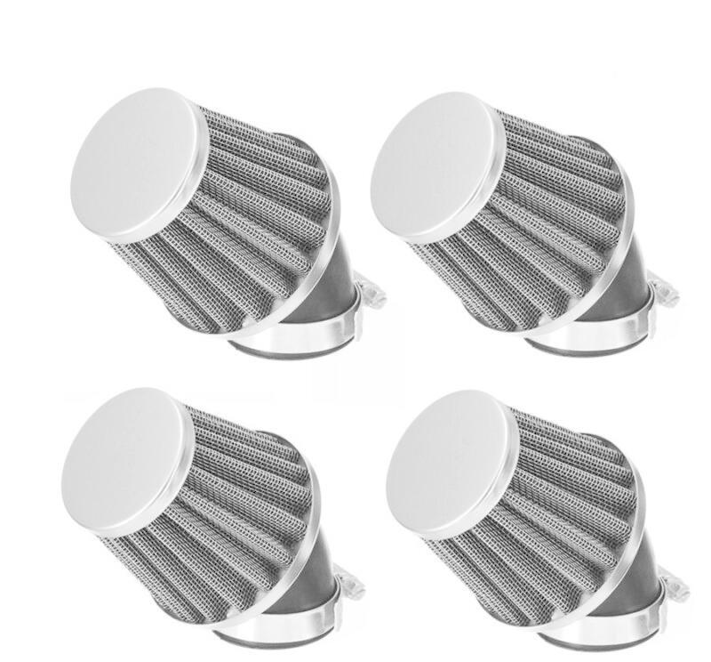 Air filter pod with 45-degree bend inlet suitable for motorcycles, scooters, all-terrain vehicles, off-road bikes, 4x50mm - n