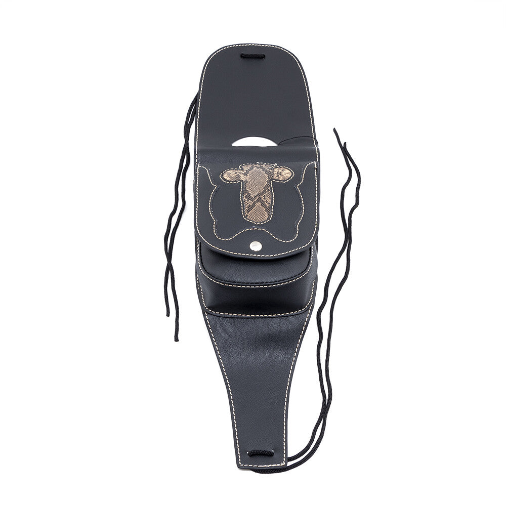 Black Synthetic Leather Tank Cap Cover Panel Bag for Harley Sportster 883 1200 Q