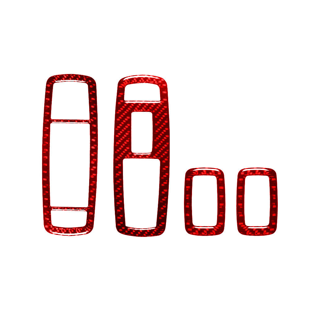 2X Red Carbon Fiber Side Vent Outlet Frame Cover Trim for Ram Promaster 2014-21 v