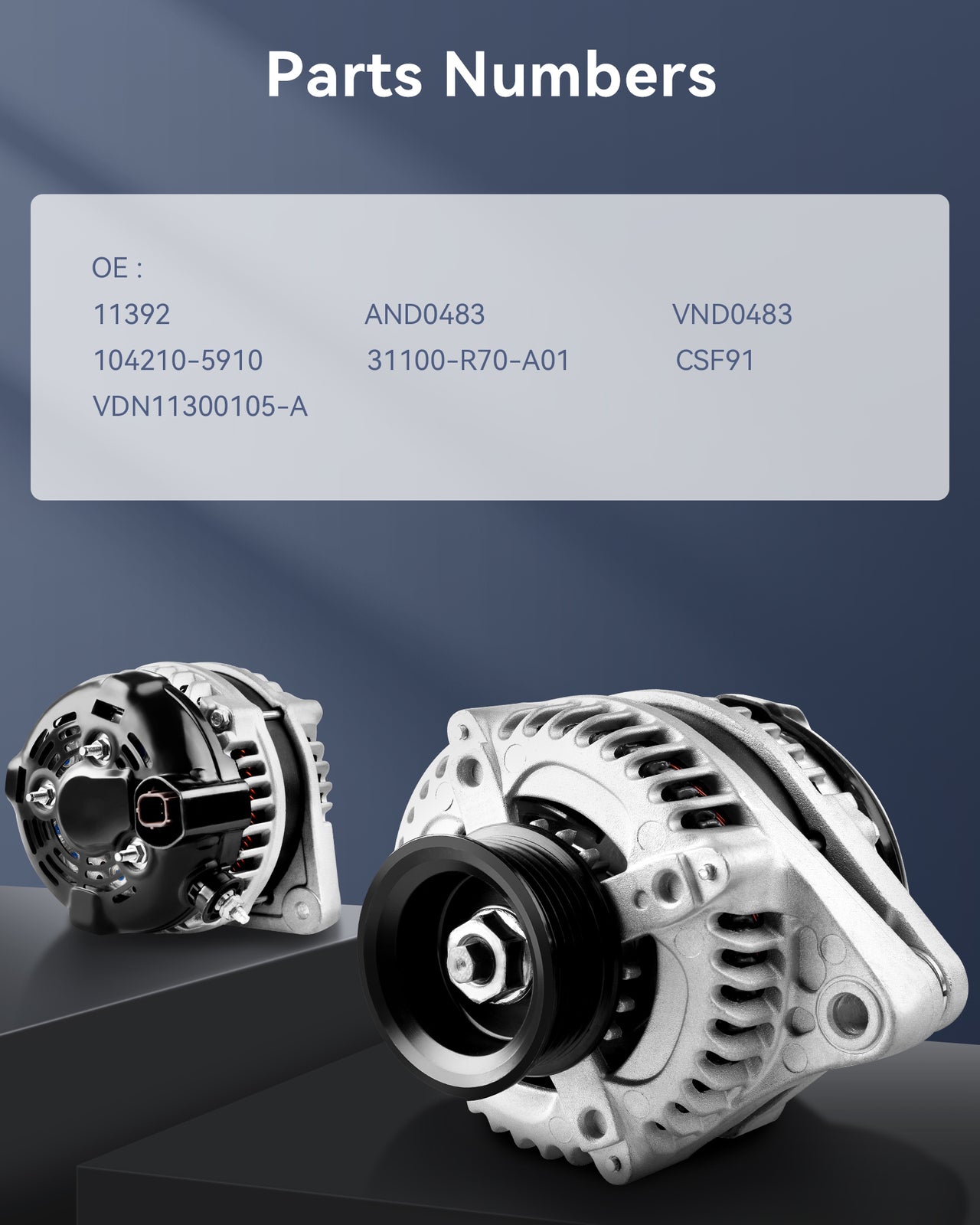 1PC Alternator AND0483 Fit for 2008-2012 Hodna Accord EX  EX-L Sedan 3.5L V6