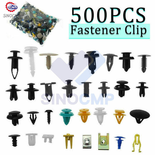 500 Clips Car Body Plastic Push Pin Rivet Trim Moulding Fastener Screwdriver Kit