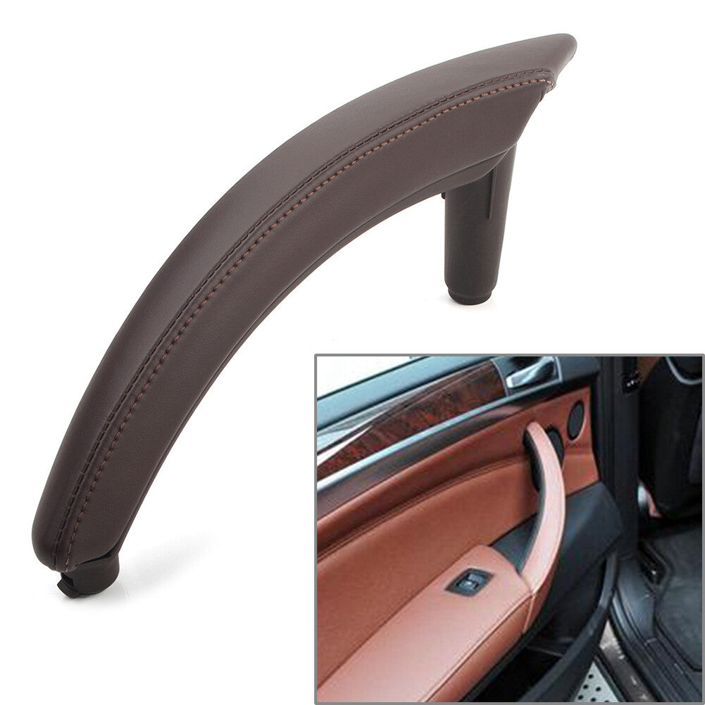 Fit for BMW X5 X6 E70 Mocha 1x Door Trim Pull Handle Left Side Leather