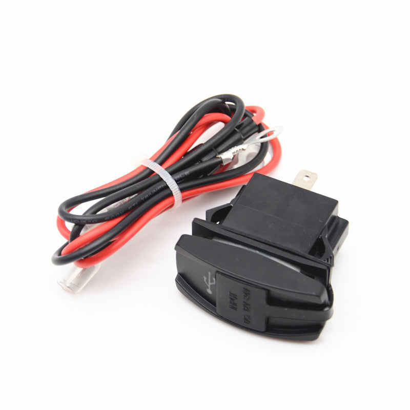 12V 3.1A Motorcycle Car Boat Blue LED Dual USB Power Charger Port Socket Plug
