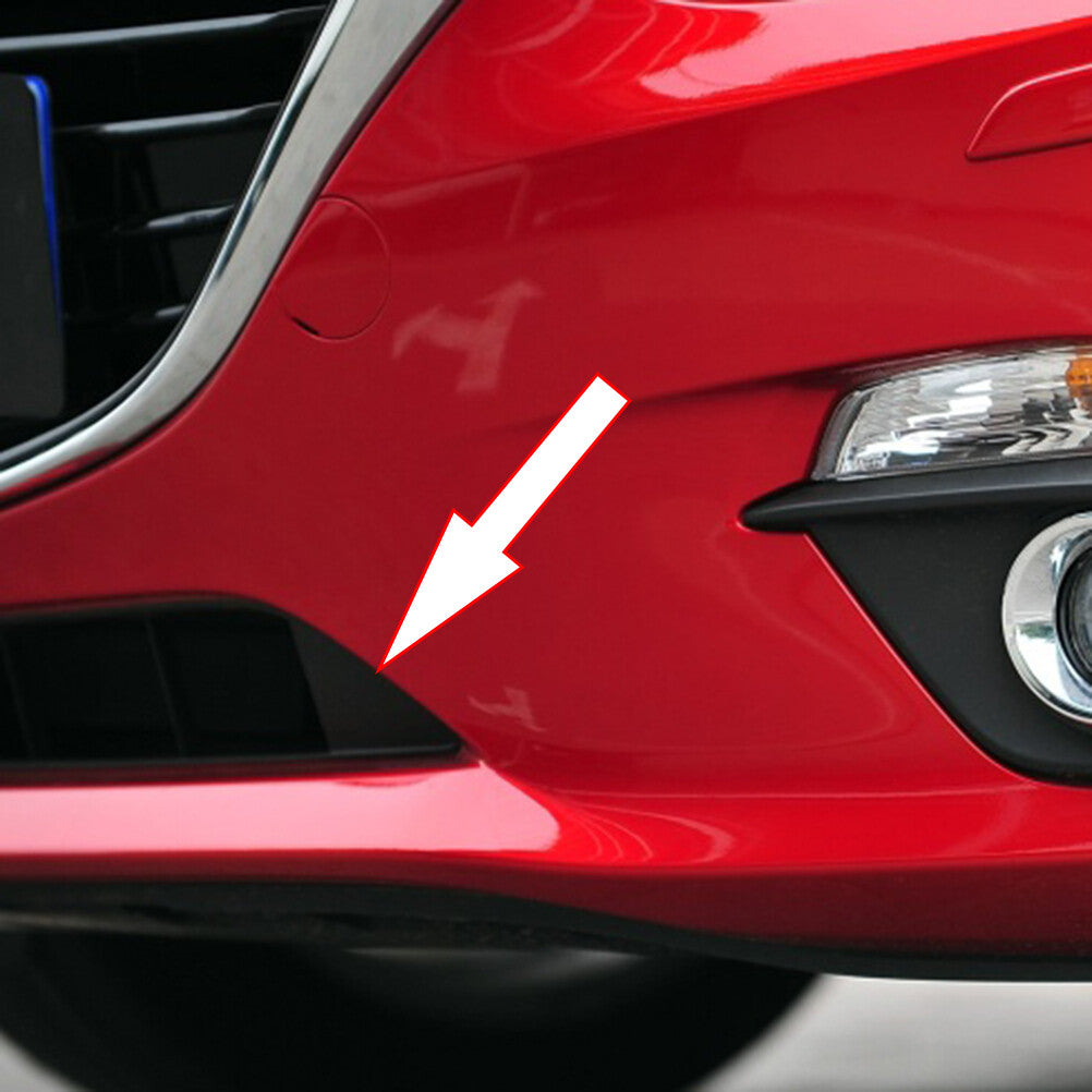 A pair of front bumper lower grille tow hook eye shield covers for Mazda 3 2014 - 2016 - n