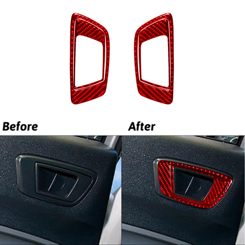 2X Carbon Fiber Front Door A-Pillar Below Trim for Honda Ridgeline 2017-2020 v