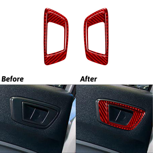 2X Carbon Fiber Front Door A-Pillar Below Trim for Honda Ridgeline 2017-2020 v