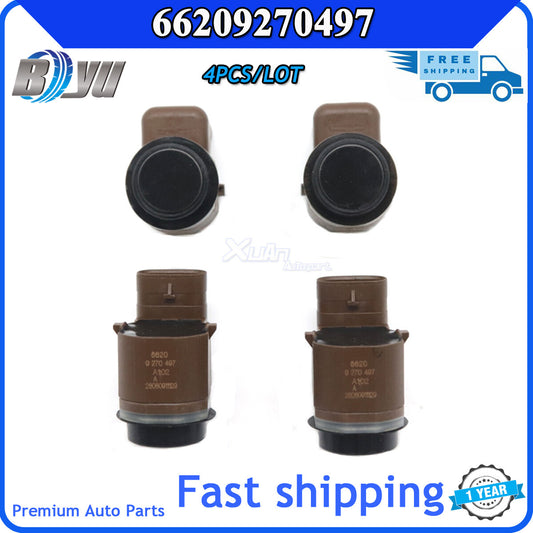 Four brand new front parking assist sensors for E60, E70, F12, F18, F10, and F06 (662092970497) v