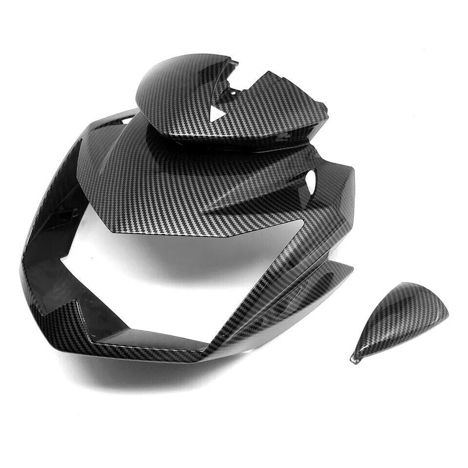 Front Upper Headlight Fairing Carbon Fiber for Kawasaki Z750 Z 750 2007-2012