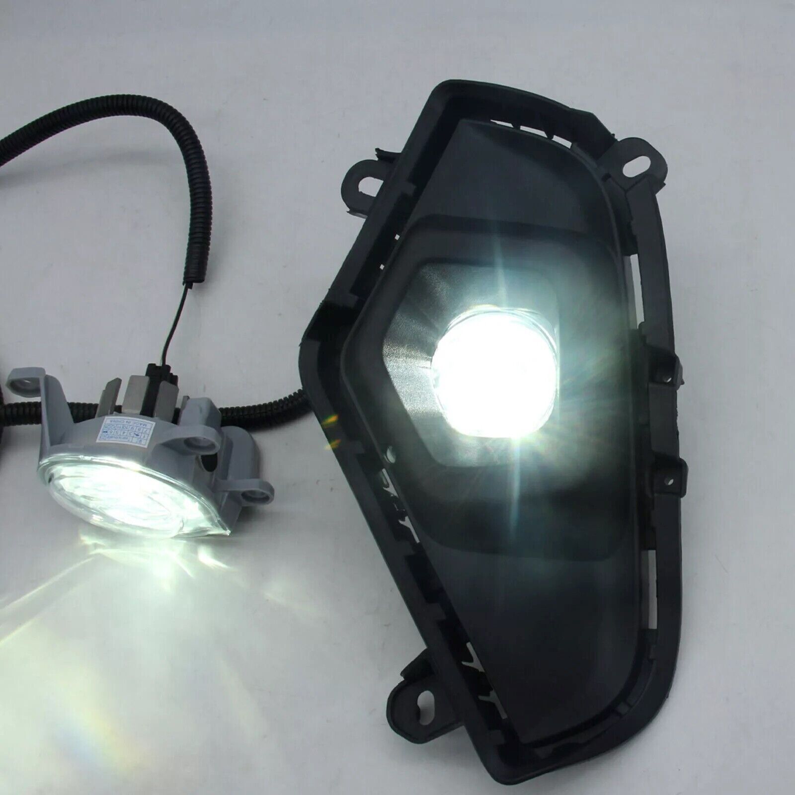 1 Dual LED White Fog Light for 2019-2024 for Toyota Rav4 with Wiring and Switch