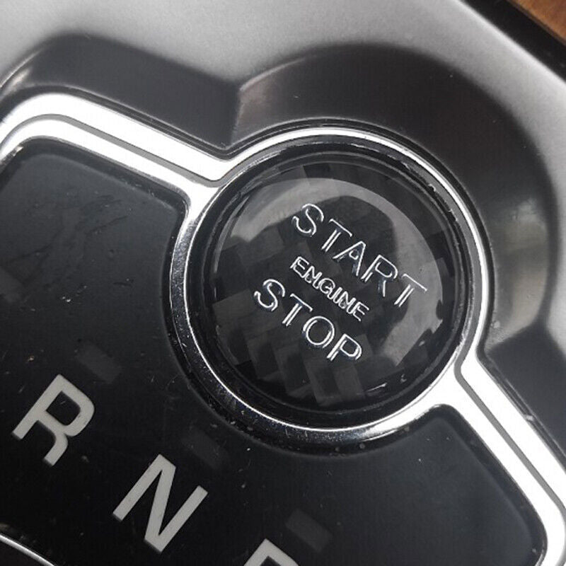 for Jaguar XF 2012-2015 Carbon Fiber Engine Ignition Push Start/Stop Button TRIM