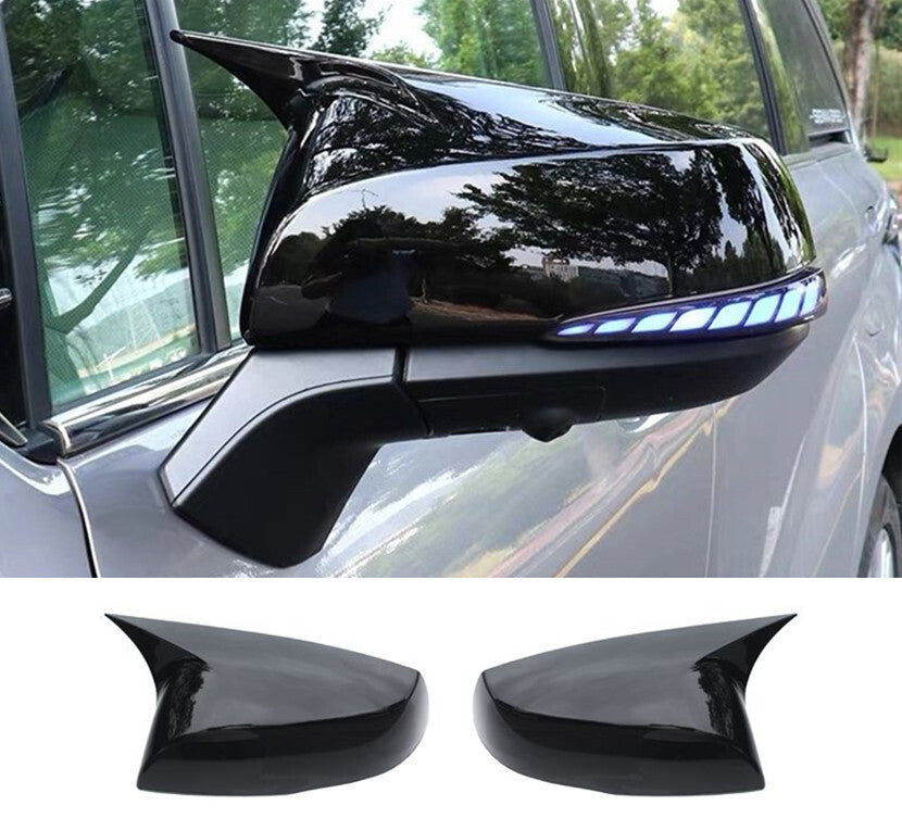 For 2019-2024 RAV4 ABS Black Ox Horn Rear View Side Mirror Trim Cover B n