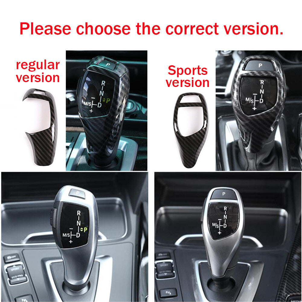 Carbon Fiber ABS Gear Shift Knob Trim for BMW F20 F30 F34 X3 X5 1 2 3 4 5 Series
