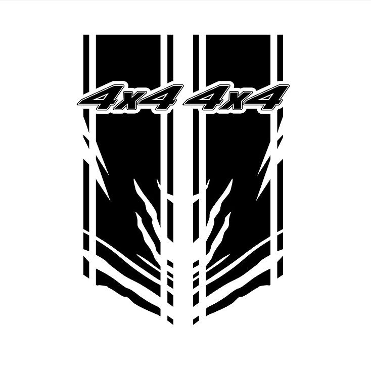 4X4 Truck Rear Car Bed Stripes Vinyl Decal Graphics Racing Decoration DIY Black