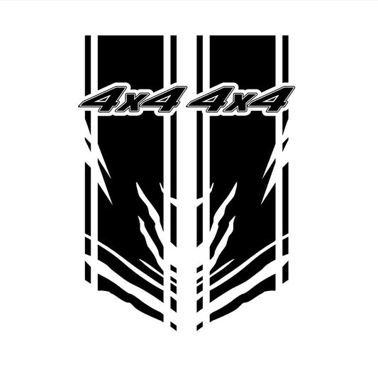 4X4 Truck Rear Car Bed Stripes Vinyl Decal Graphics Racing Decoration DIY Black