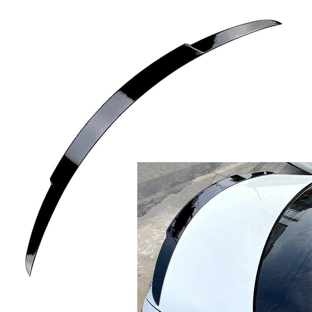 Rear Trunk Spoiler Lip Wing Black for Benz C-Class W205 C63 4 Door Sedan 2015-21
