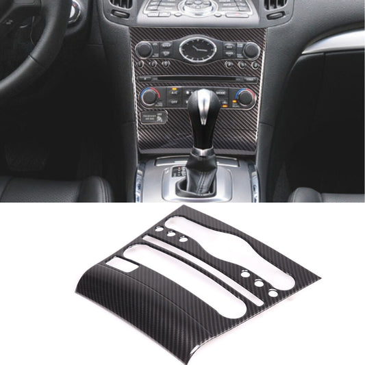 LHD Carbon Fiber Automotive Gear Replacement Cover Ornament Suitable for Infiniti G25 G37 09-13 - v