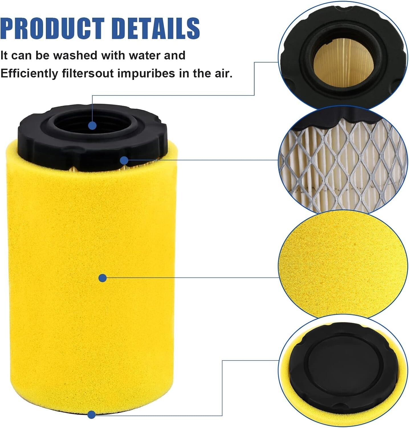 Air Filter 793685 for Briggs and Stratton E110 D120 LA125 793569