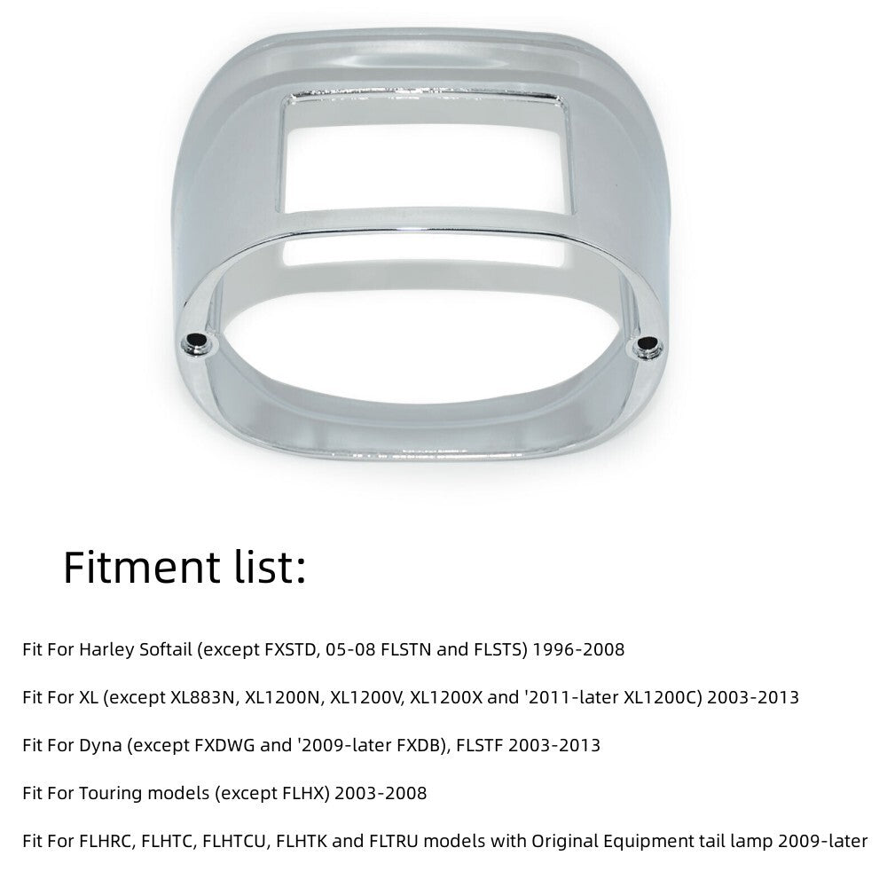 Chrome LED taillight collar cover for Harley Touring Softail FLHRC FLHTCU- n