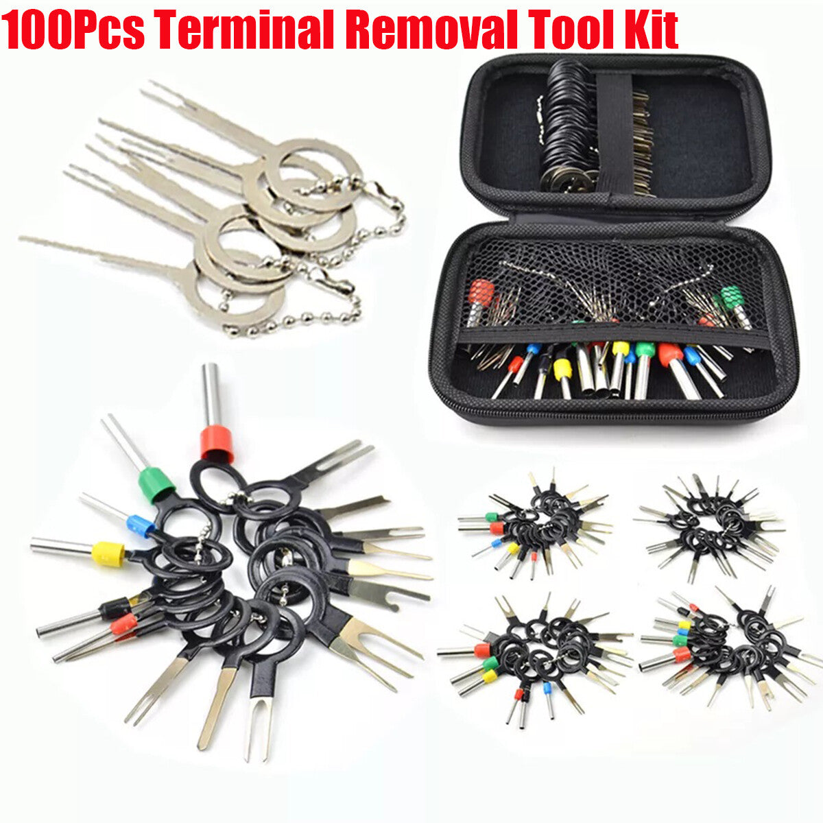 100Pin Ejector Wire Kit Extractor Connector Puller AutoTerminal Removal Tool n