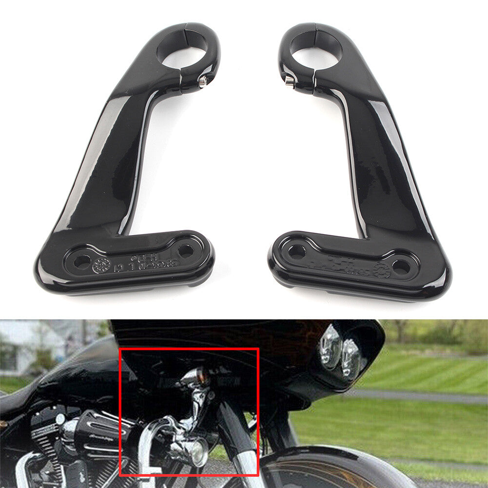 2¢ª Front Fairing Support Bracket Mount Kit Fit for Harley Road Glide 2010-2013 Black