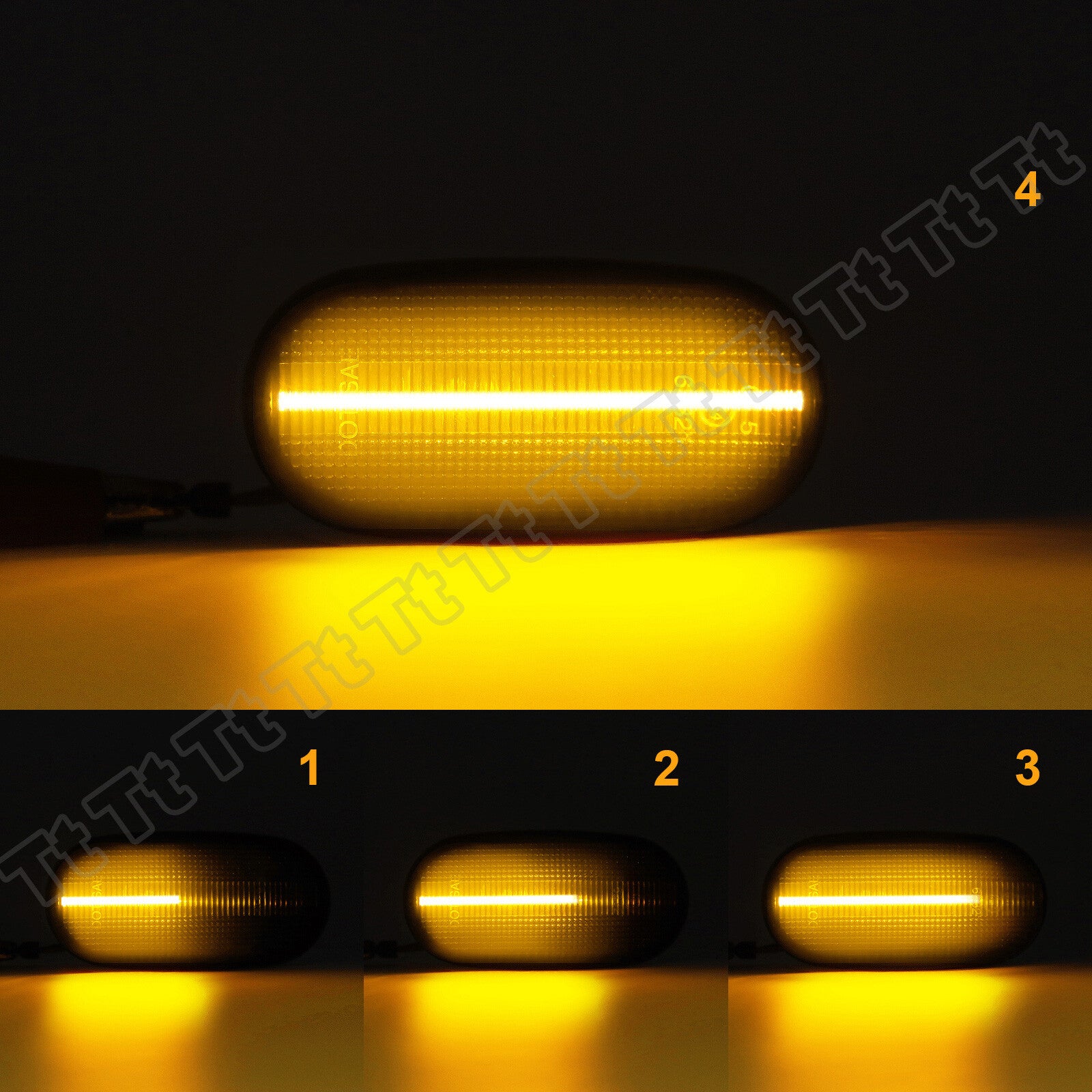 Sequential Smoked LED Side Marker Lights for Triton L200 Pajero Sport- fits 2020-24 v