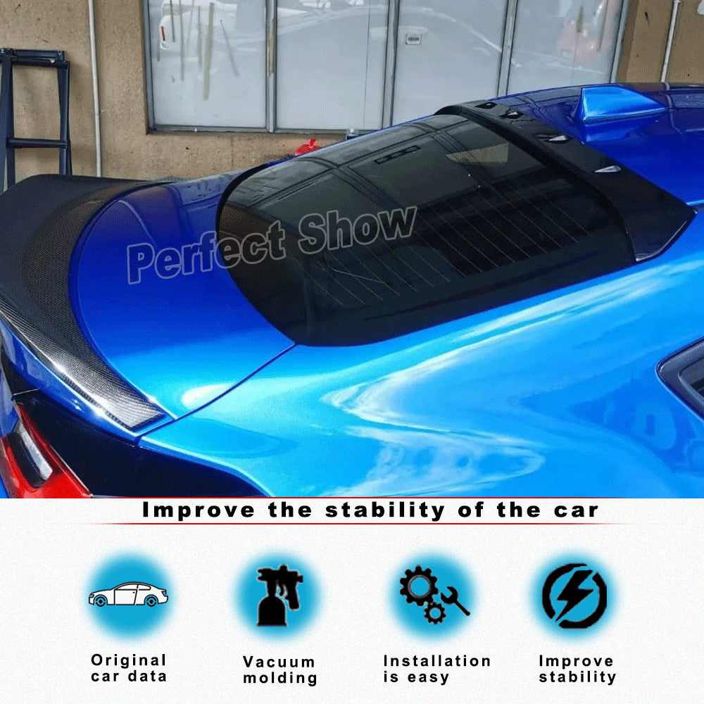 for SUBARU BRZ for TOYOTA GR86 2022-23 REAL CARBON Rear Roof Spoiler Window Wing Lip