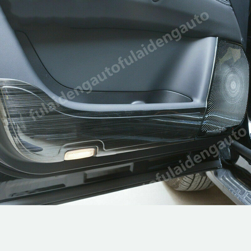 for Nissan Armada Patrol Y62 2017-2019 Black Inner Door Anti-Kick Pad Guard Trim