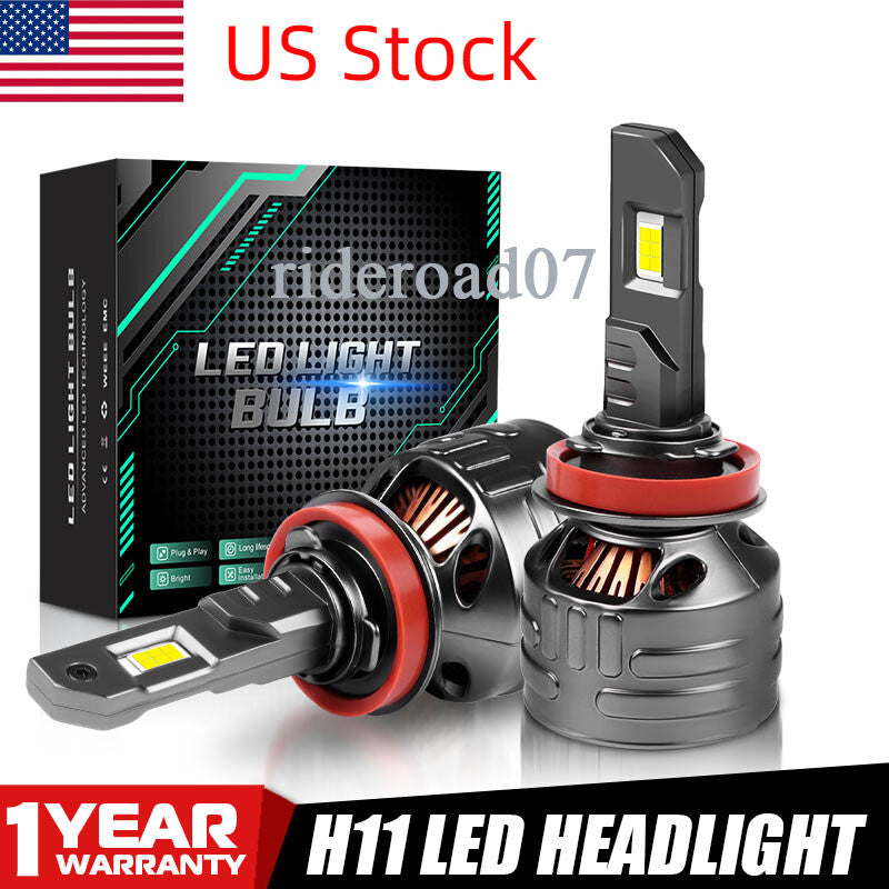 Super Bright 150W 50000LM LED Headlight H11 High Low Beam Bulb Kit 6000K Canbus