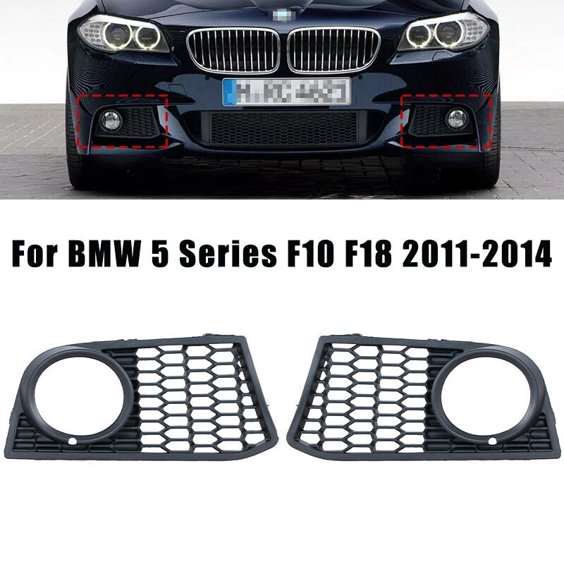 2X for BMW 5 Series F10 F18 520 523 525 2011-2014 Front Fog Light Lamp Grill