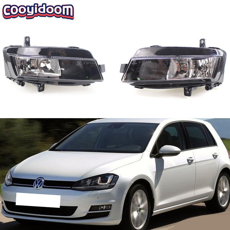 Applicable to 2013-2016 for Volkswagen for Golf 7 VII MK7 front bumper fog lights with bulbs (left + right -).