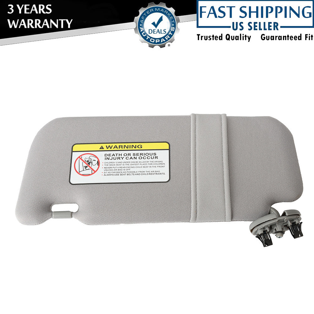 for Toyota for Corolla 2009-2013 Right Side Sun Visor Pair W/Mirror Gray