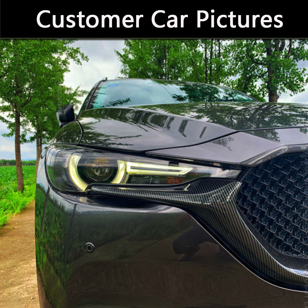 for Mazda CX-5 CX5 CX8 17UP Front Bumper Mesh Grille Grills Strip Carbon Look
