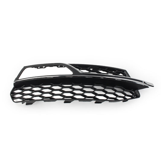 Honeycomb Mesh Front Bumper Fog Light Grille Cover With Chrome Trim for Audi A3