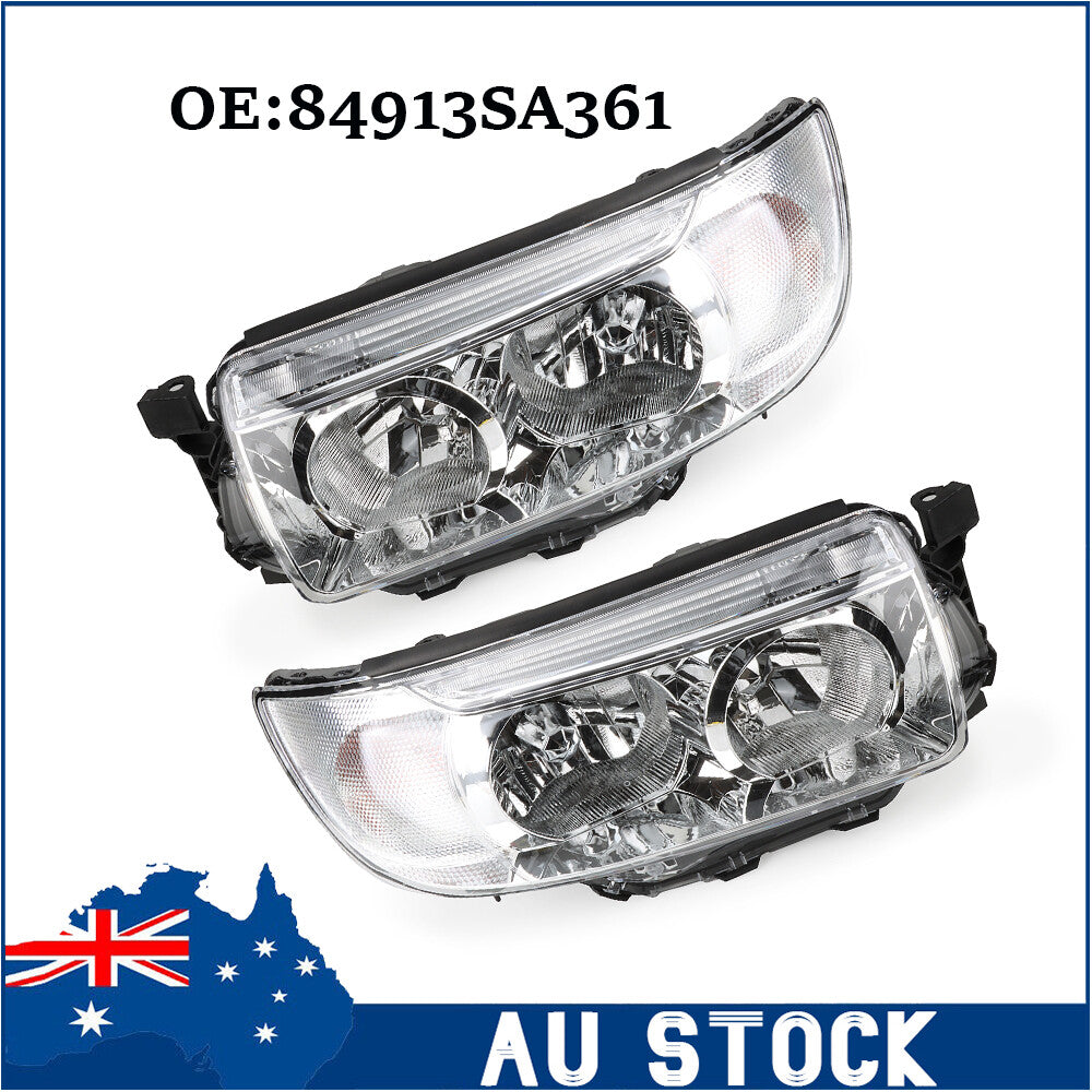 1Pair Halogen Head Light Lamp for Subaru Forester X XS SG SG9 SUV 2005 2006 2007 Q