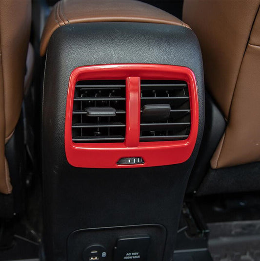 For 2021-2024 Bronco Sport ABS Red Interior Rear A/C Outlet Vent Cover Trim v