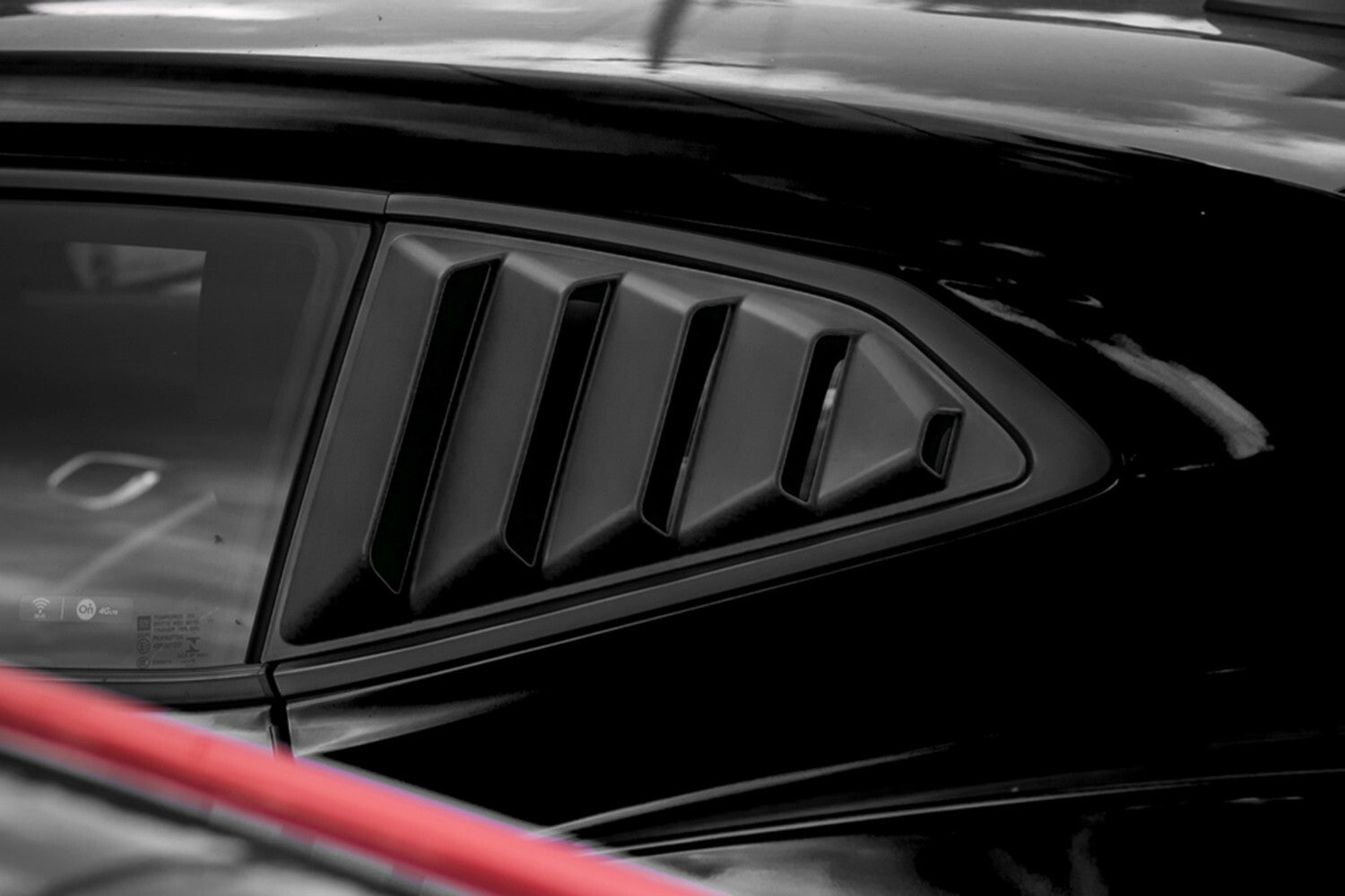 for 17-2024 for Chevy Camaro Matt Black Side Window 1/4 Quarter Louver Cover Vents
