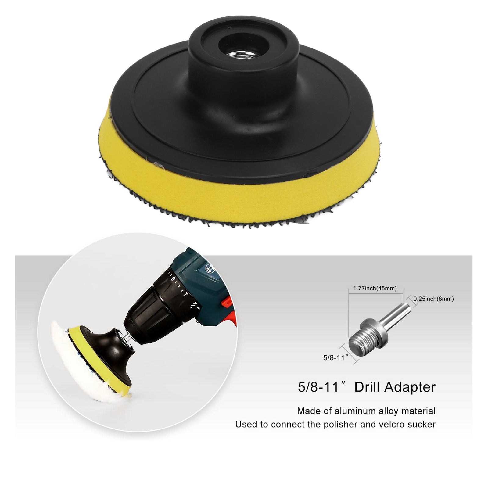 Buffing Pad Wool Polishing Pad Kit 6pcs For Car Polisher