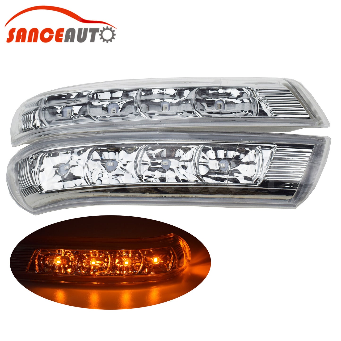 4 LED turn signals on the side mirrors for the for Hyundai Santa Fe Veracruz IX55 (07-12) n