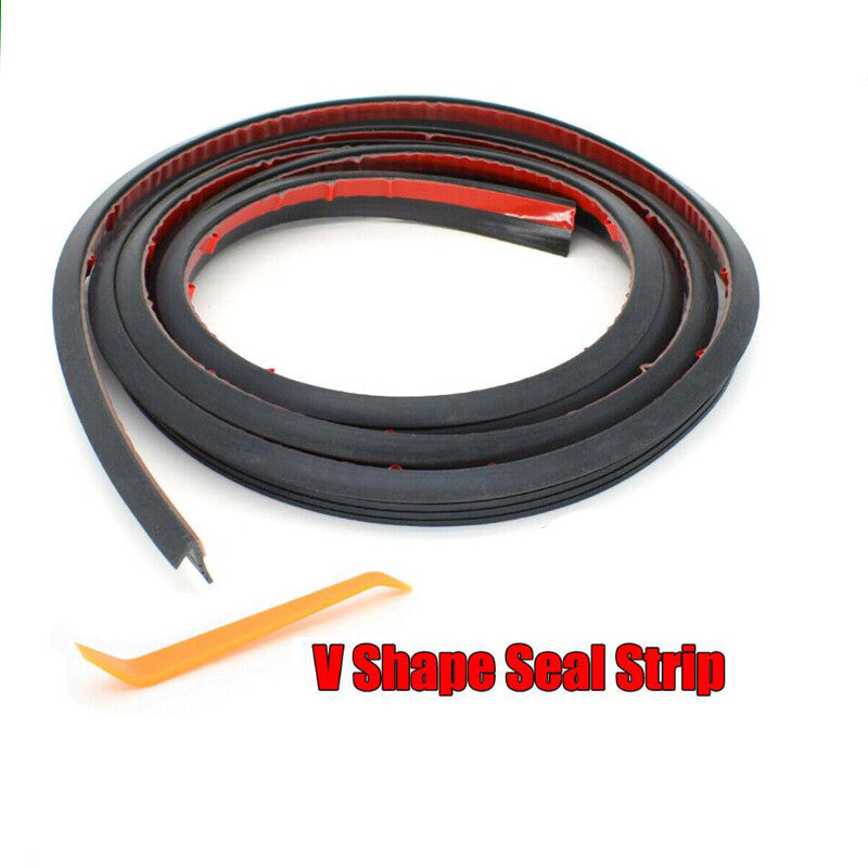 2-meter Weatherstrip V-shaped decorative edge molding sealant for car doors and windows - Rubber n