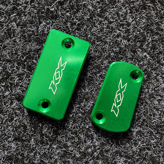 for KAWASAKI KX450F KX250F KX125 KX250 Front/Rear Brake Fluid Reservoir Cover Q