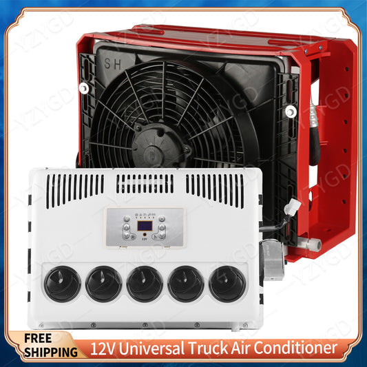 Truck Cab Air Conditioner Split AC 12V 12000 BTU For Semi Trucks Bus RV Caravan Q