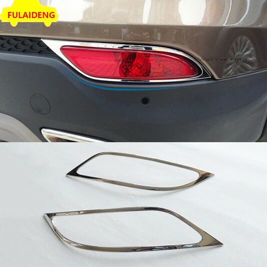for Hyundai Santa Fe IX45 2013-2015 Chrome Rear Tail Fog Light Lamp Frame Trim