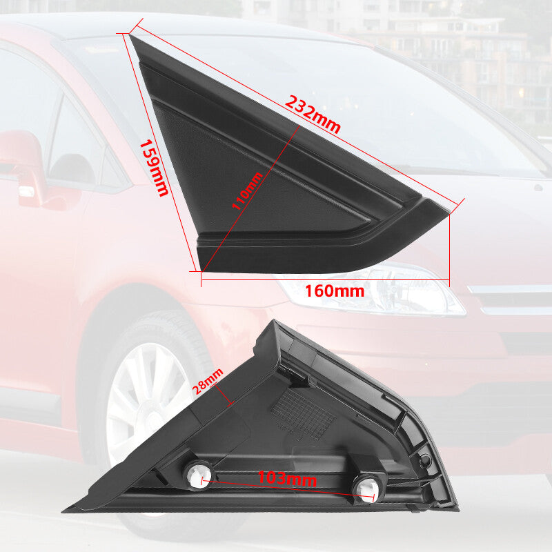 Right Mirror Corner Triangle Molding Fender Window Trim For 2004-2010 for Citroen C4