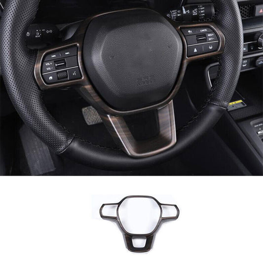 for Honda CR-V 2023-2024 Wood Grain Car Steering Wheel Frame Trim Decor Cover