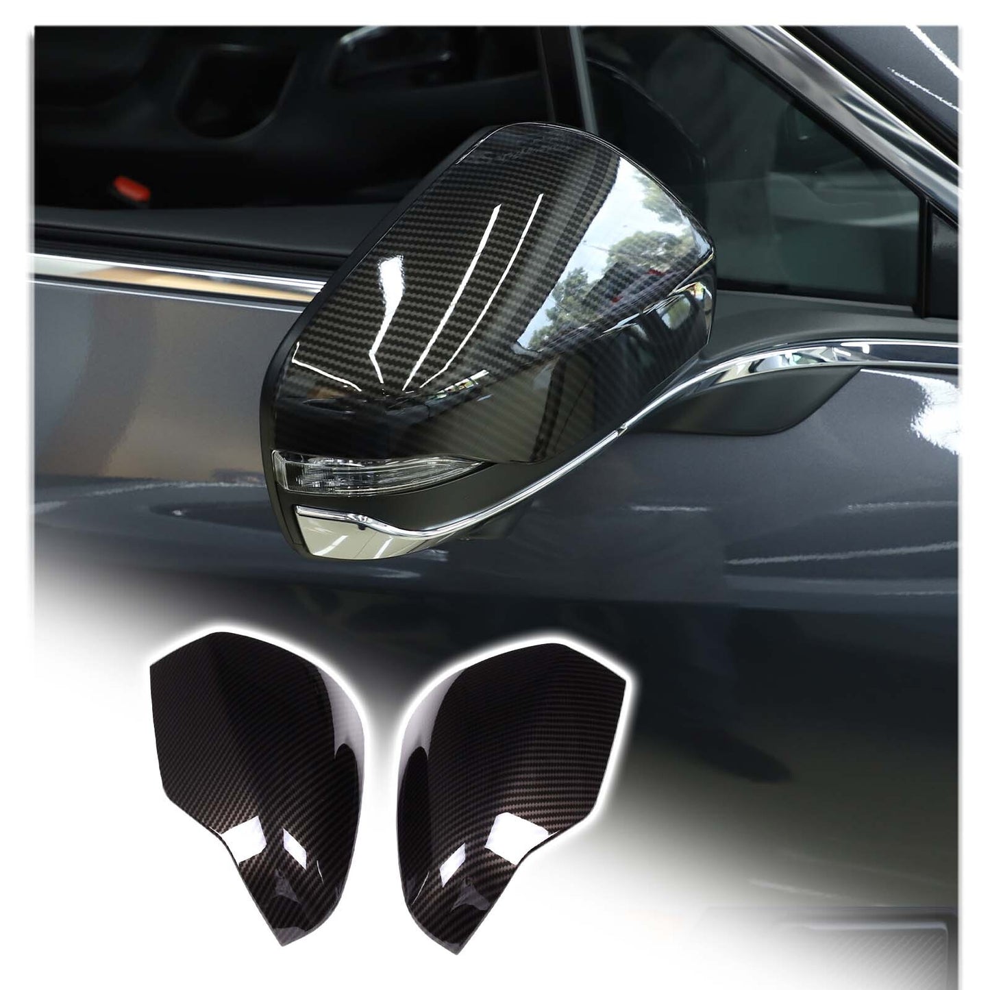ABS carbon fiber inner air socket decorative frame suitable for Subaru WRX 2021-2023- v