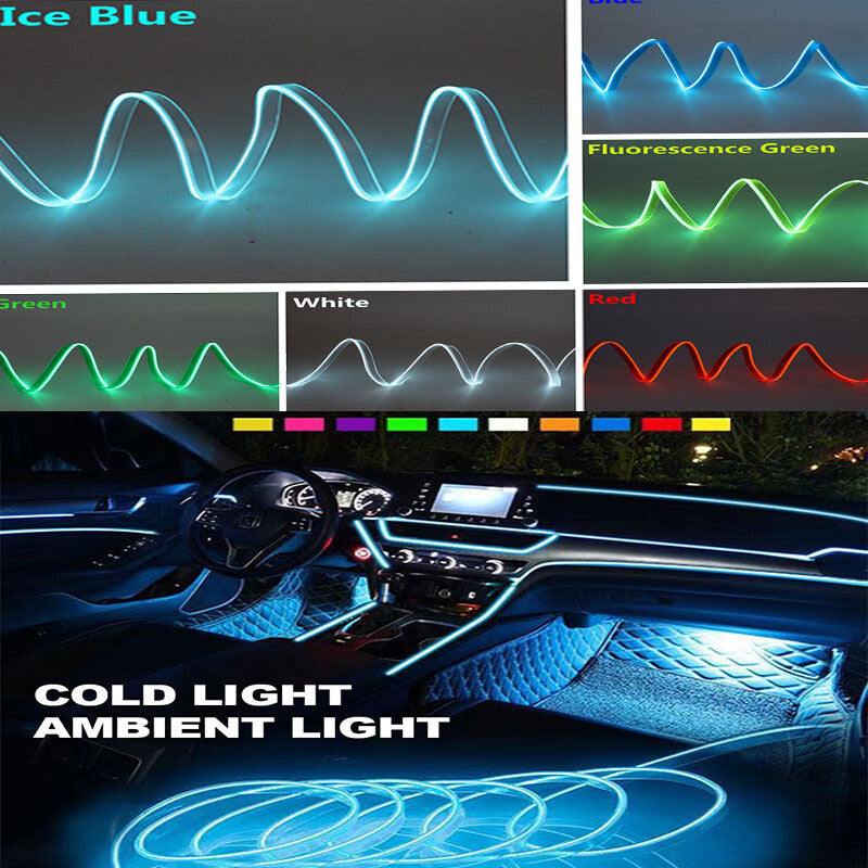 16.4-foot LED car interior trim atmospheric line lighting accessories - n