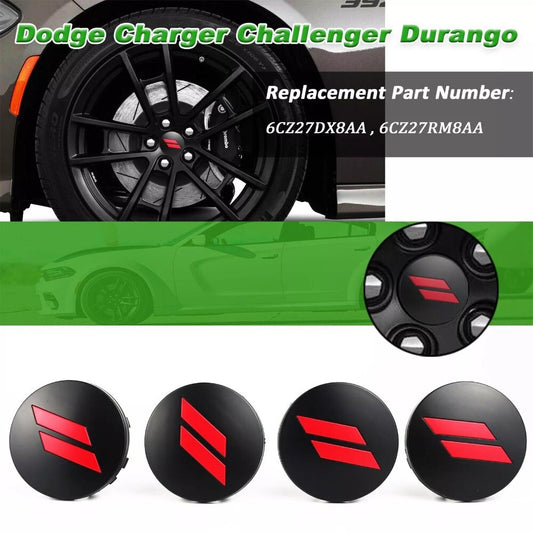 4x Wheel Hub Center Cap Cover for Dodge Charger for Challenger Durango 63mm Red New n