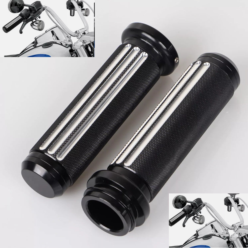 1-inch CNC aluminum electronic handle for Harley-Davidson touring gliders, black - n