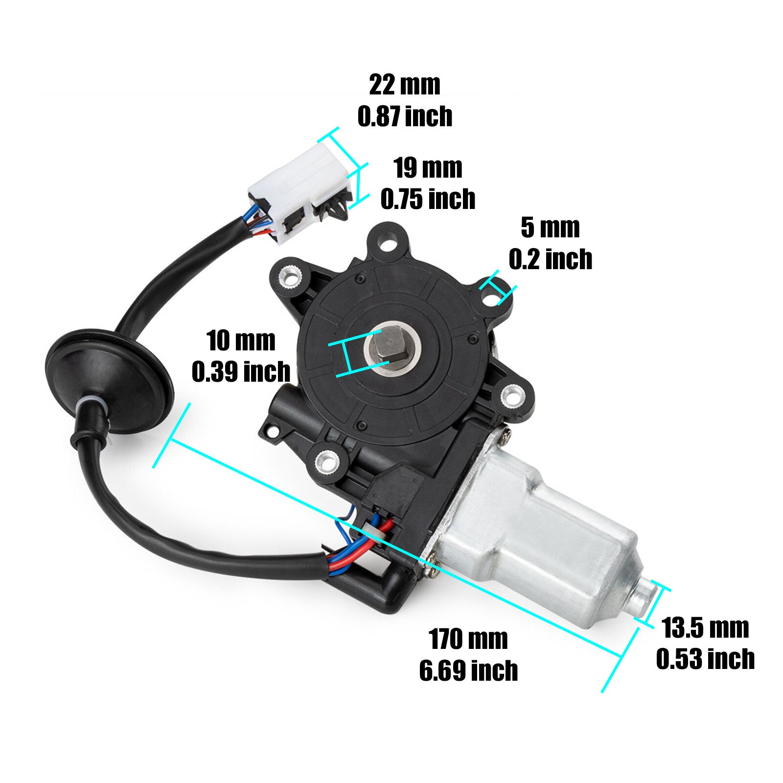 Right Power Window Regulator Motor for Nissan 350Z 2004-2009 V6 3.5L Convertible Q