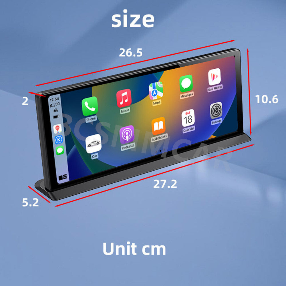 Car Dash Front Rear Camera Mirror Link For Carplay Android Auto Night Vision